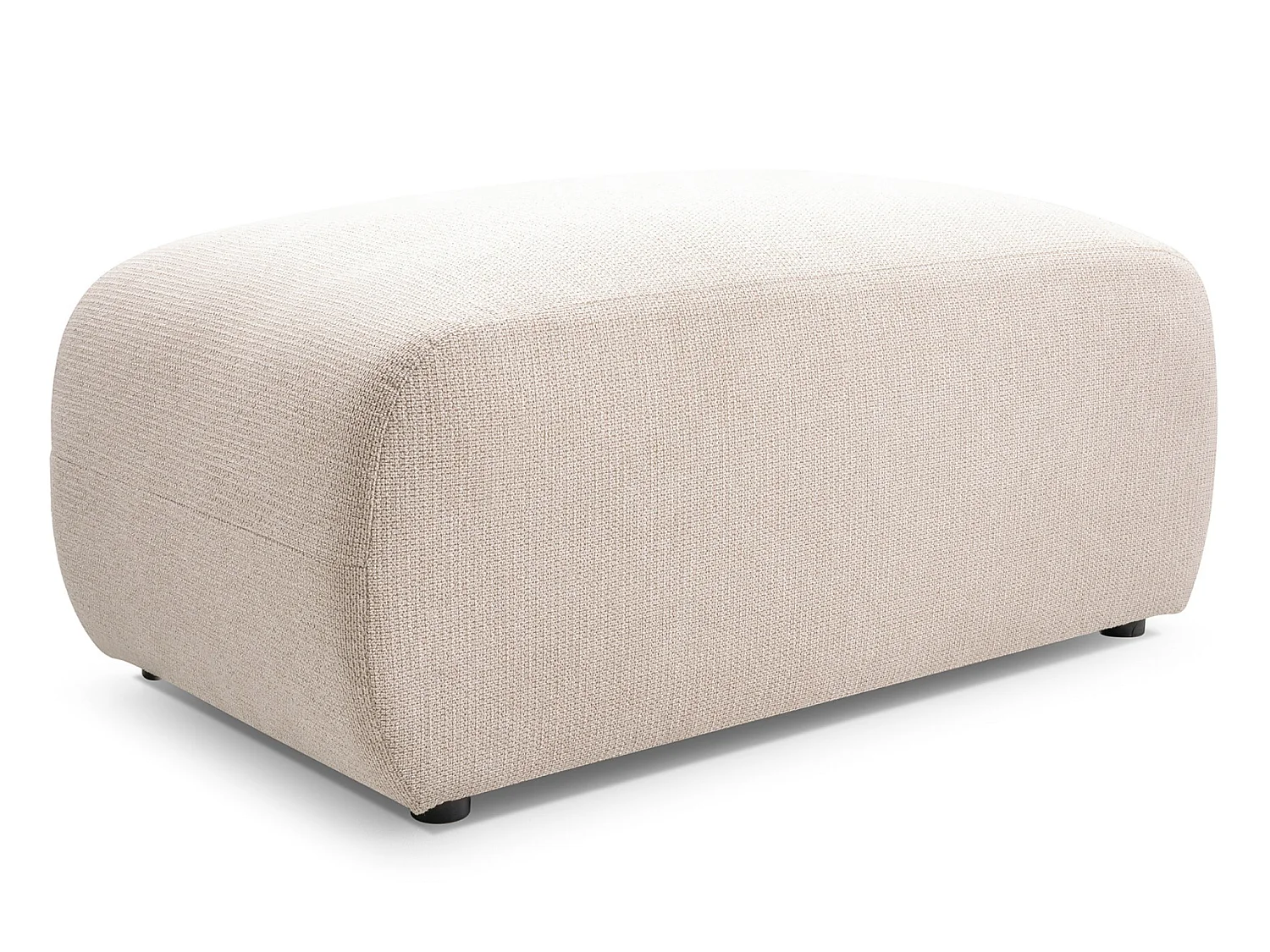 SACHA - Pouf en tissu chiné Terracotta 105x57x40