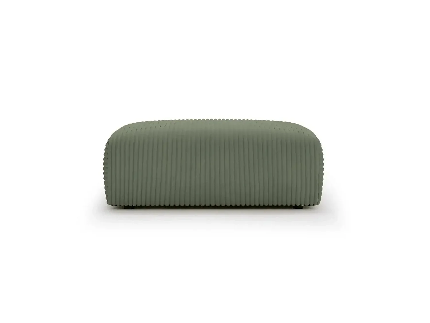 MILA - Groene ribfluwelen poef 110x72x40 cm