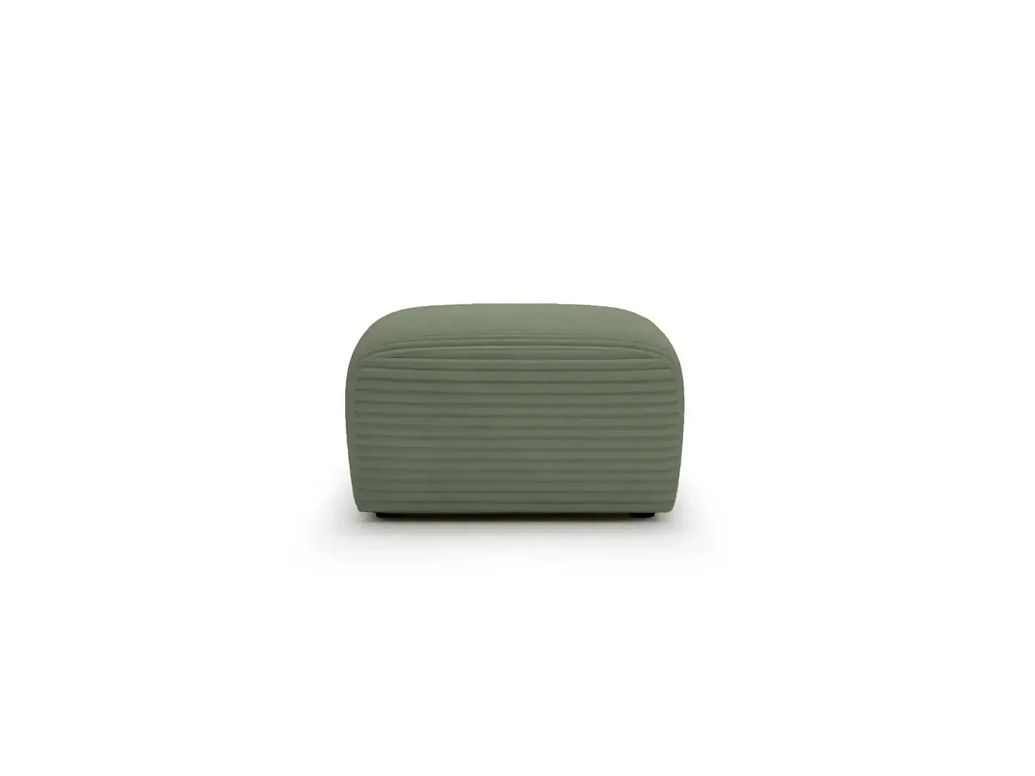 MILA - Groene ribfluwelen poef 110x72x40 cm