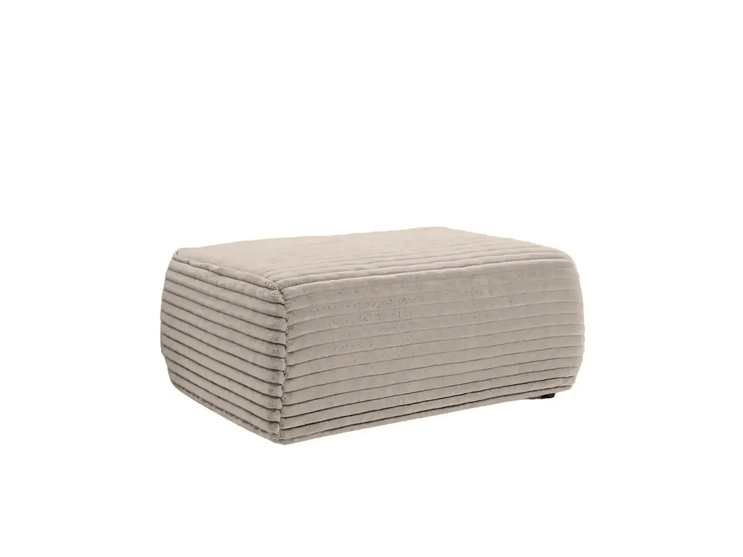 OLYMPE - Corduroy poef Café 100x68x42 cm
