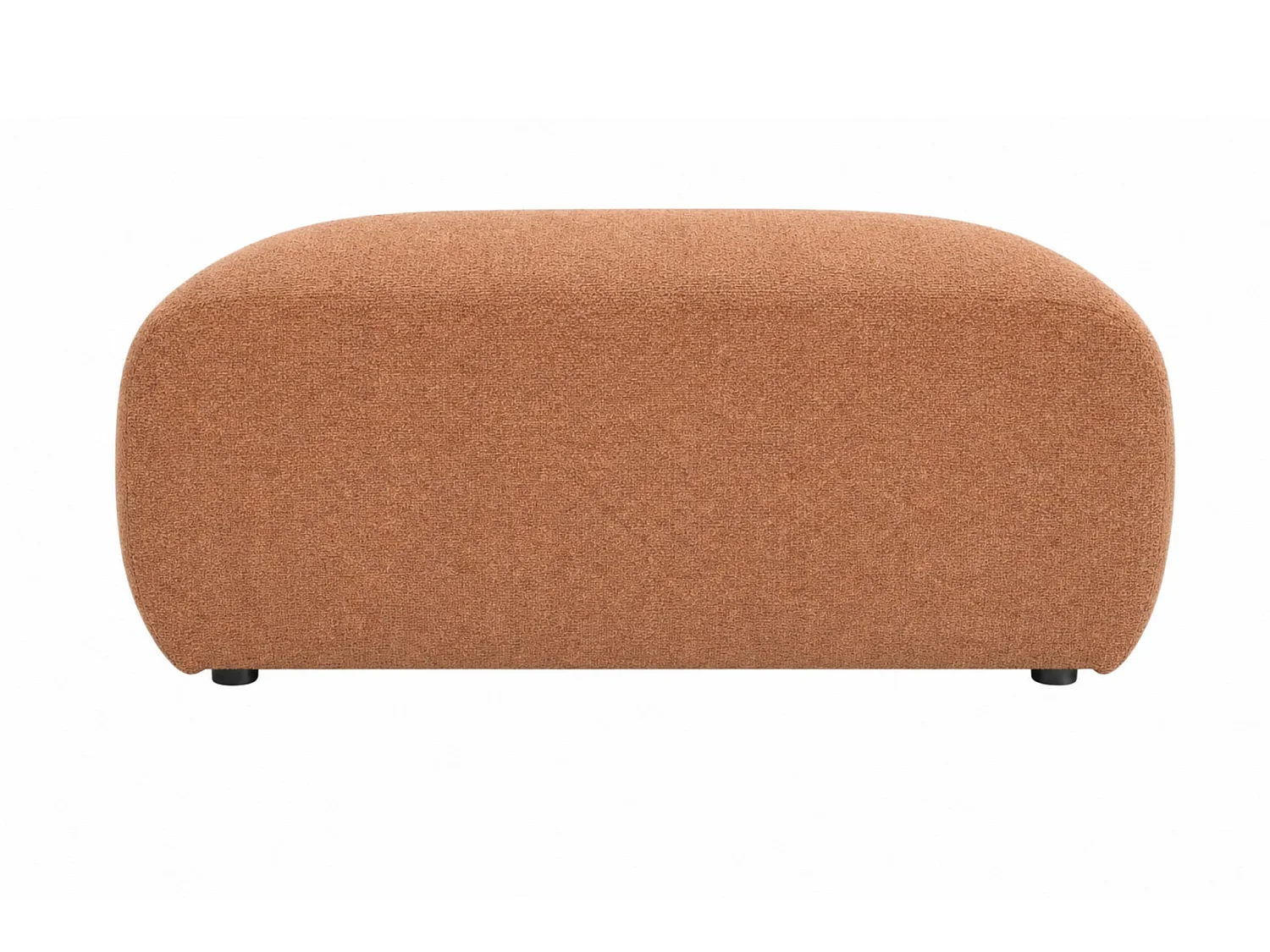CASSIS - Pouf en tissu chenille Terracotta 105x57x40