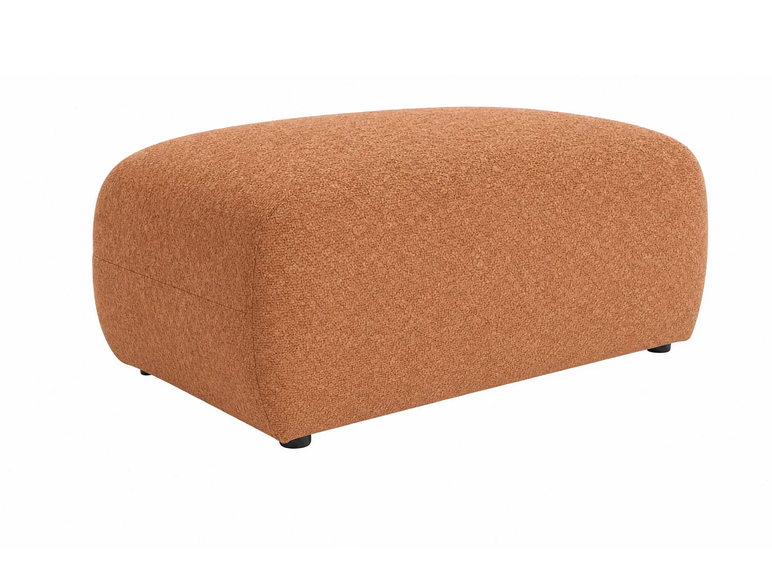 CASSIS - Pouf en tissu chenille Terracotta 105x57x40