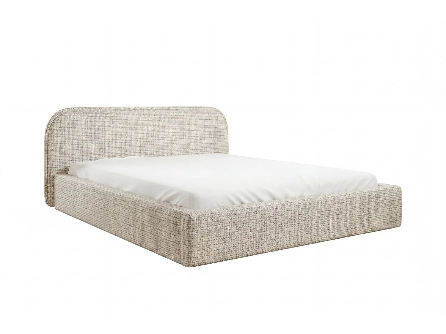 AURIA - Chenille stof commode bed Blauw 160x200