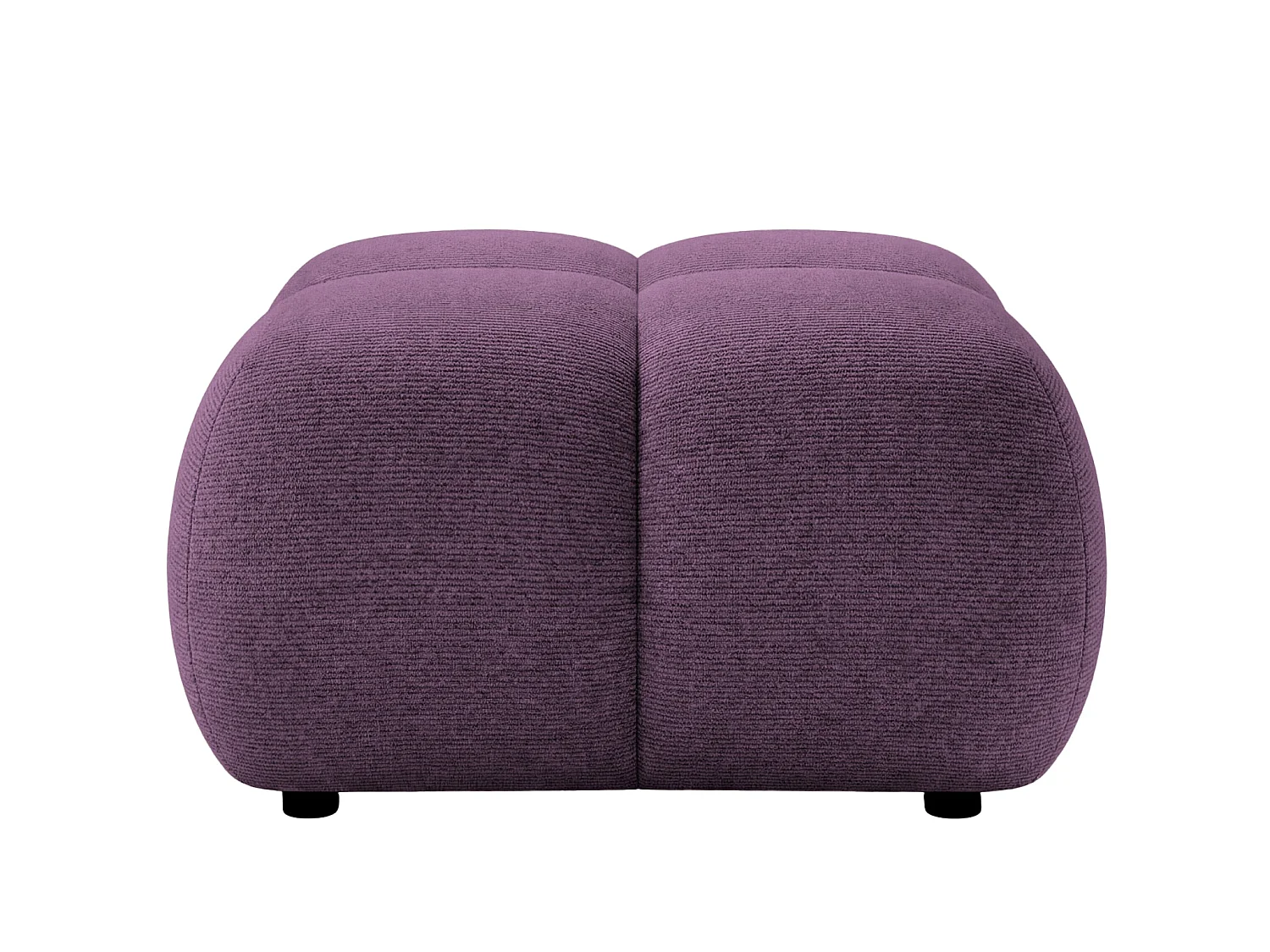CONSTANCE - Mauve chenille poef 72x72x43,5 cm