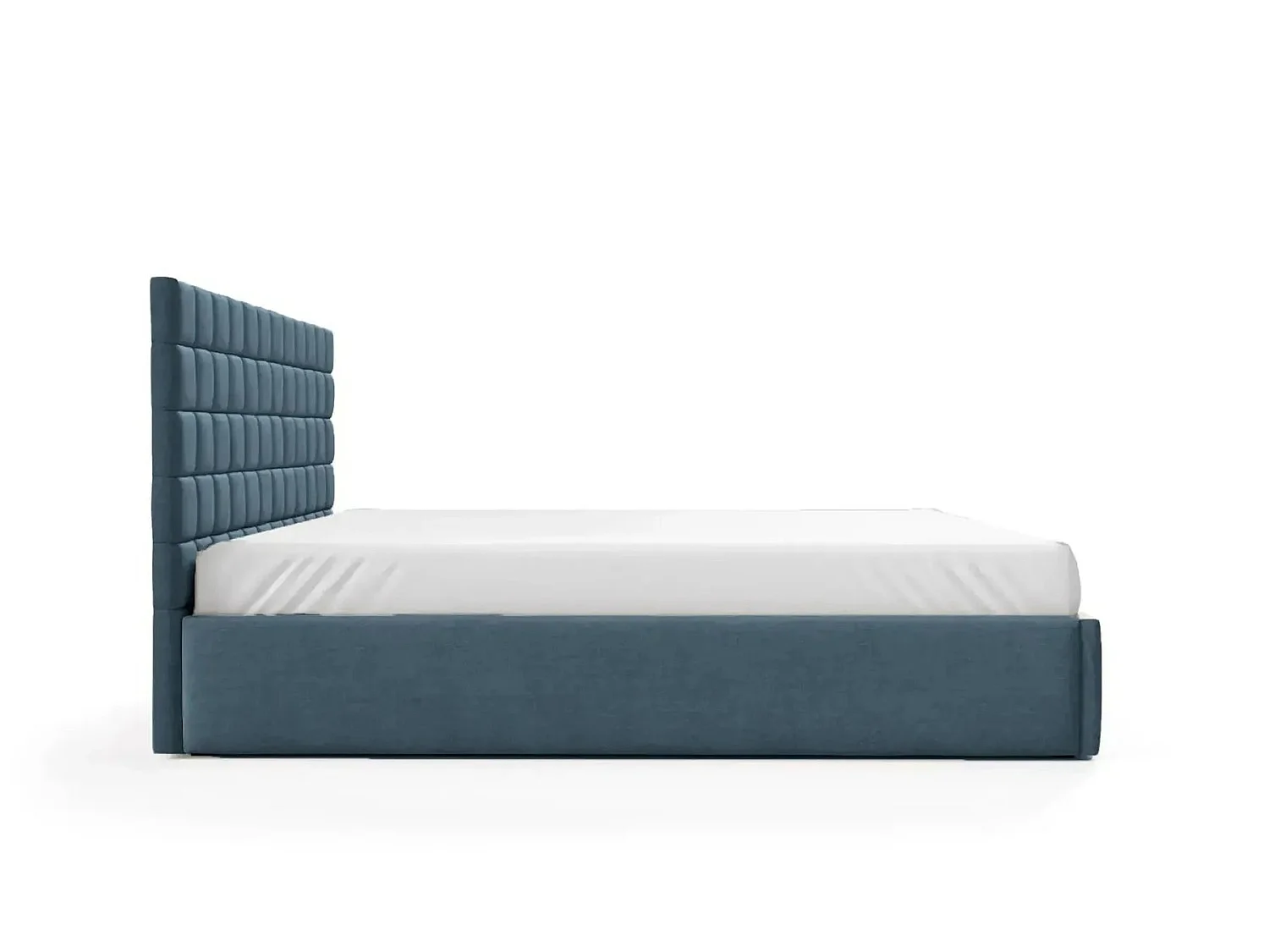 THELMA - Blauw fluwelen bed 160x200cm
