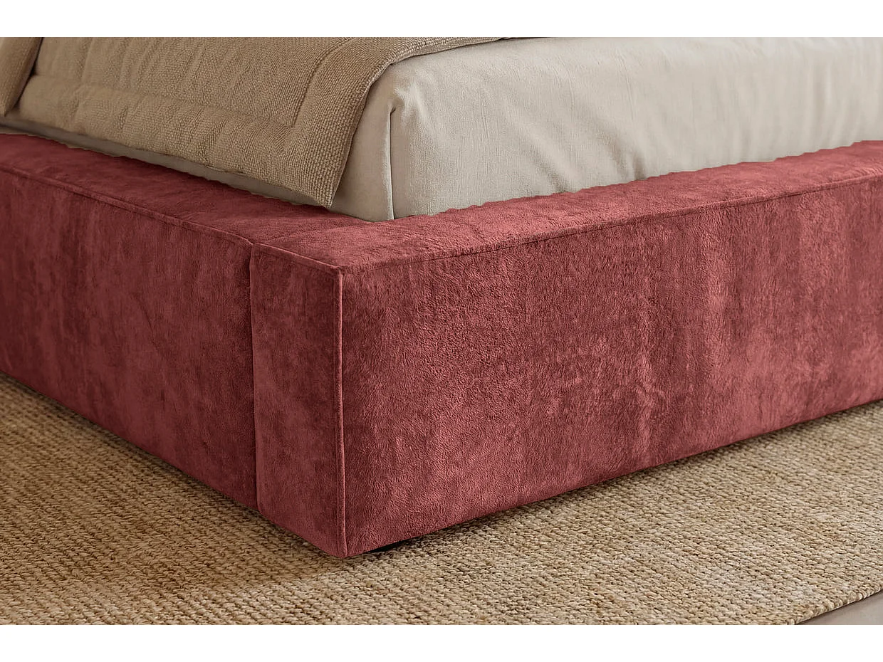 CELIA - Bedstee in roze fluweel 160x200