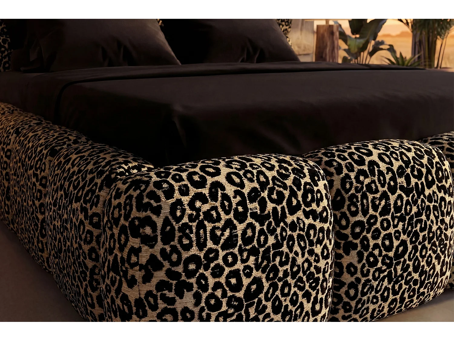 ELISE - Dierenprint bed Terracotta 160x200