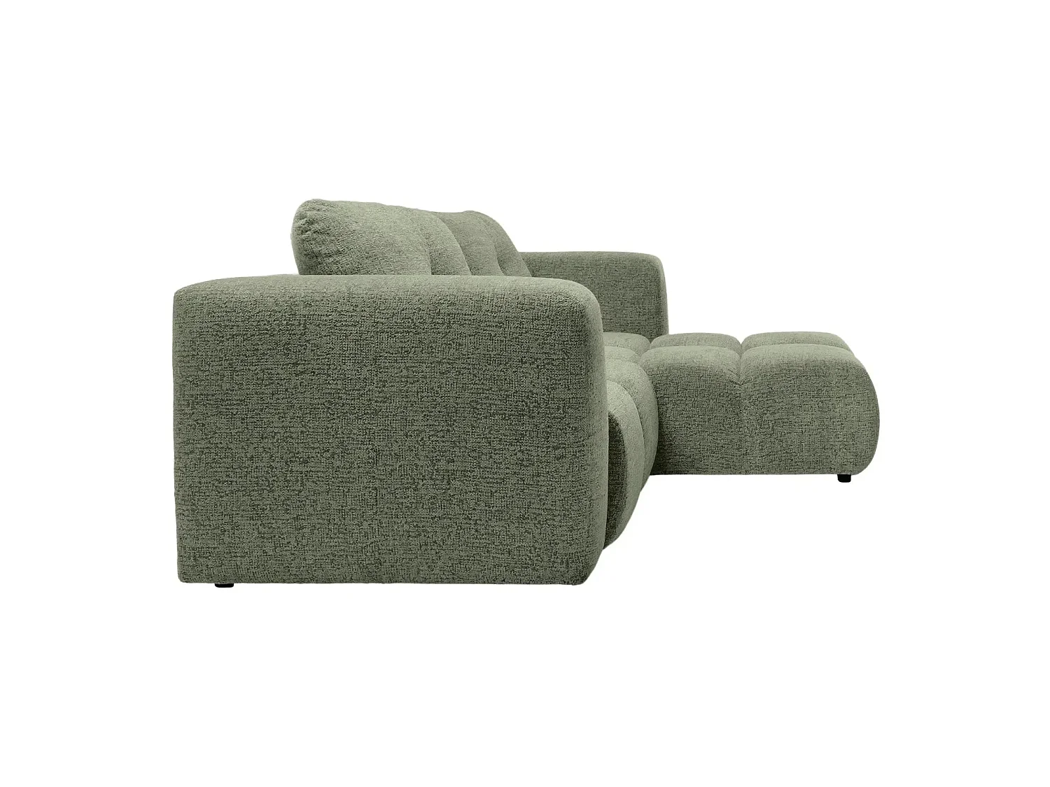 ROMY MINI - Canapé d'angle convertible tissu chenille 2 places Vert