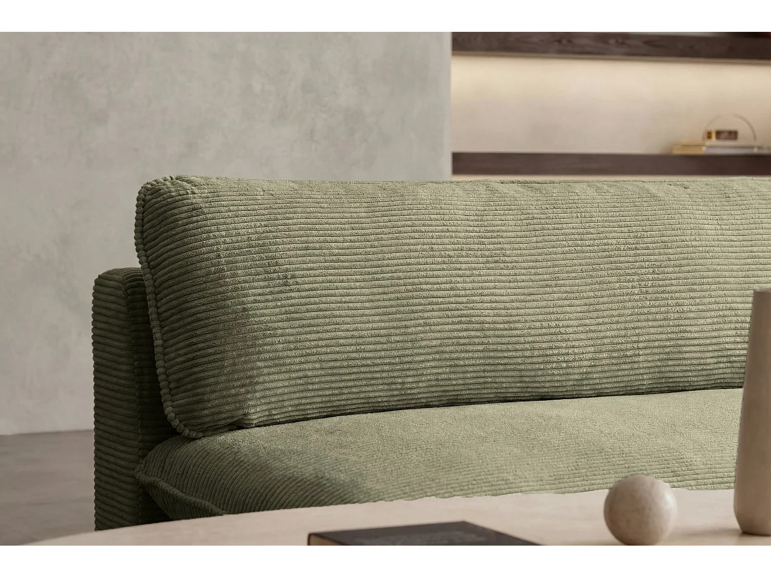 OSCAR MINI - 2-zits corduroy slaapbank - Zwart