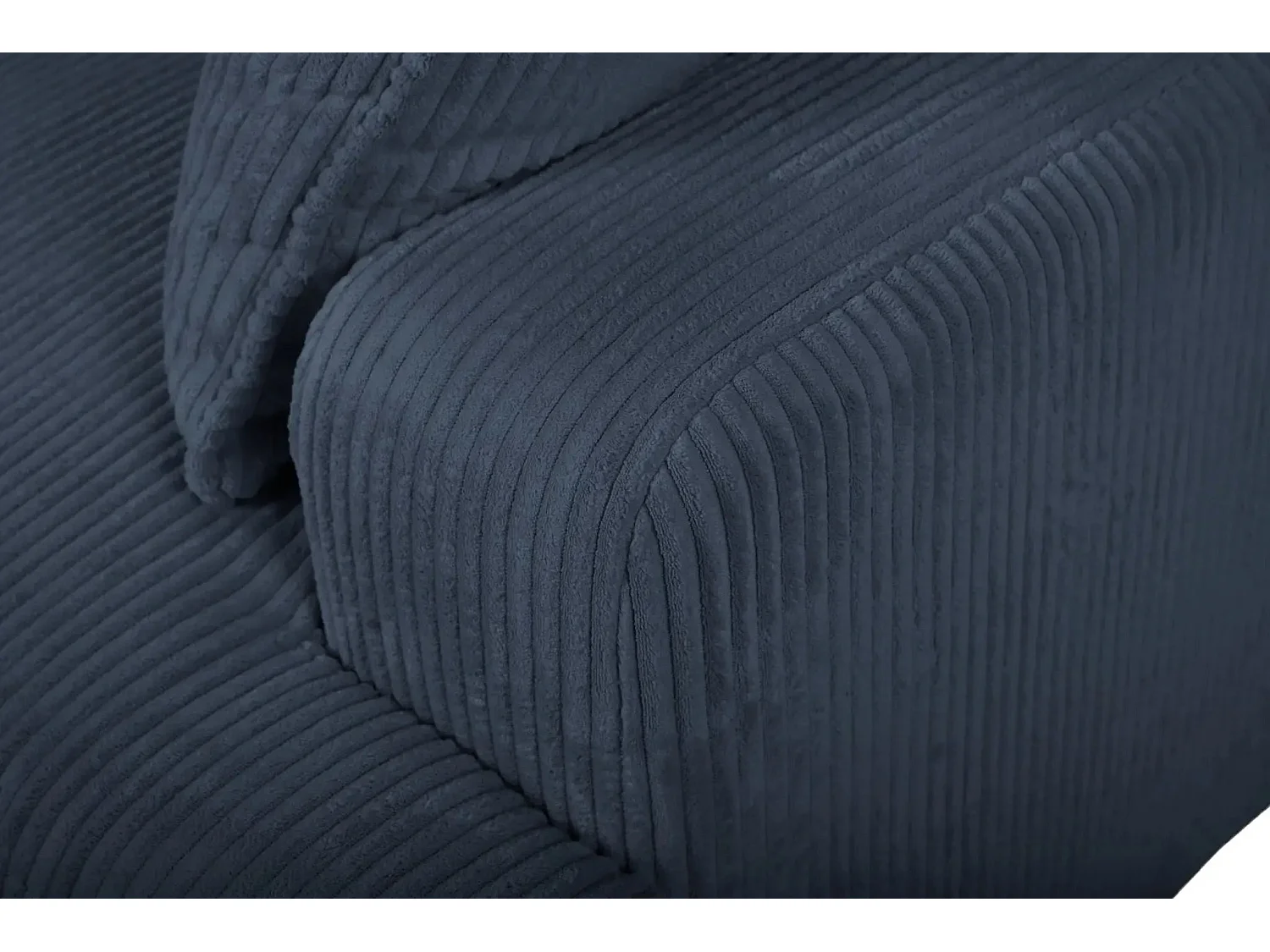 FAUSTINE - 4 zits corduroy hoekbank - Links - Blauw