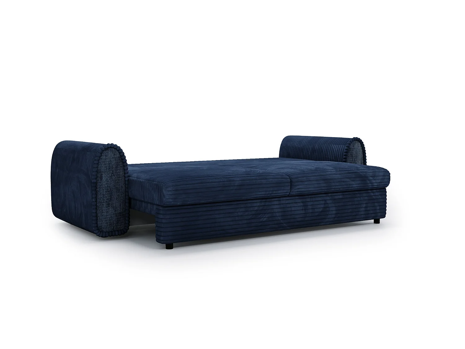 BELLO - 2-zits bi-material rechte slaapbank - Blauw