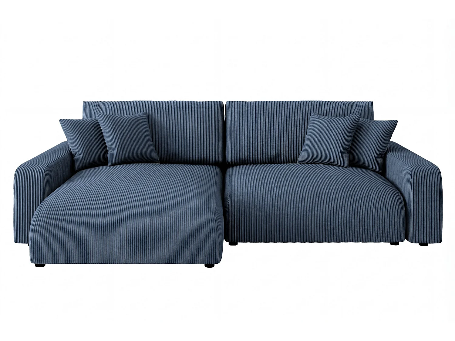 ENA - 4 zits corduroy hoekbank - Blauw