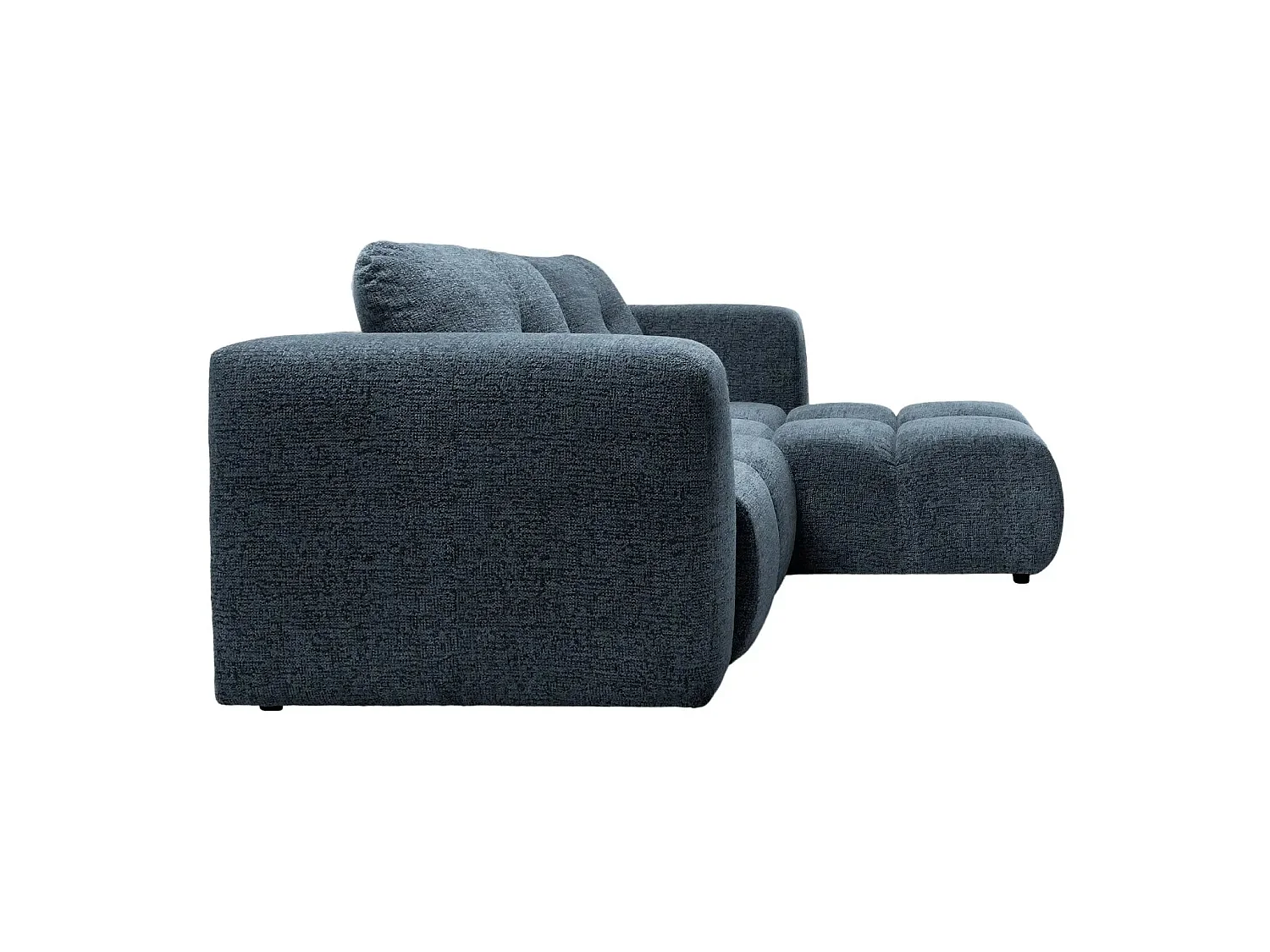 ROMY MINI - 2 zits hoekbank van chenille stof - Blauw
