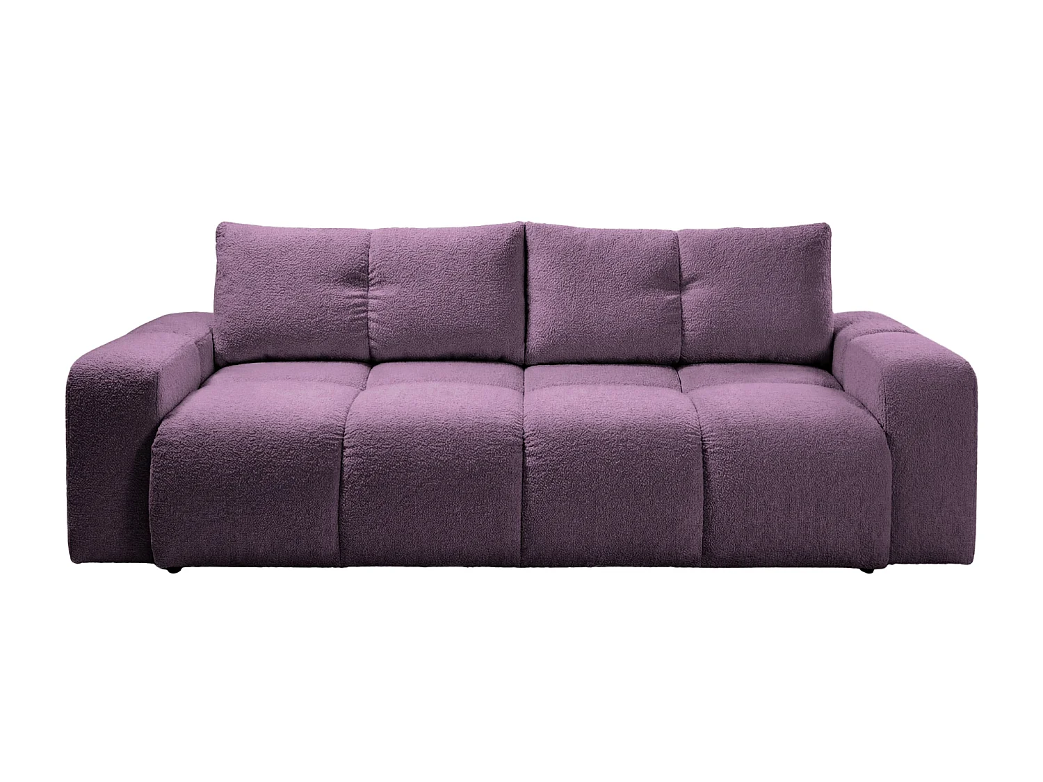 CONSTANCE - 3-zits rechte slaapbank in chenille stof - Mauve