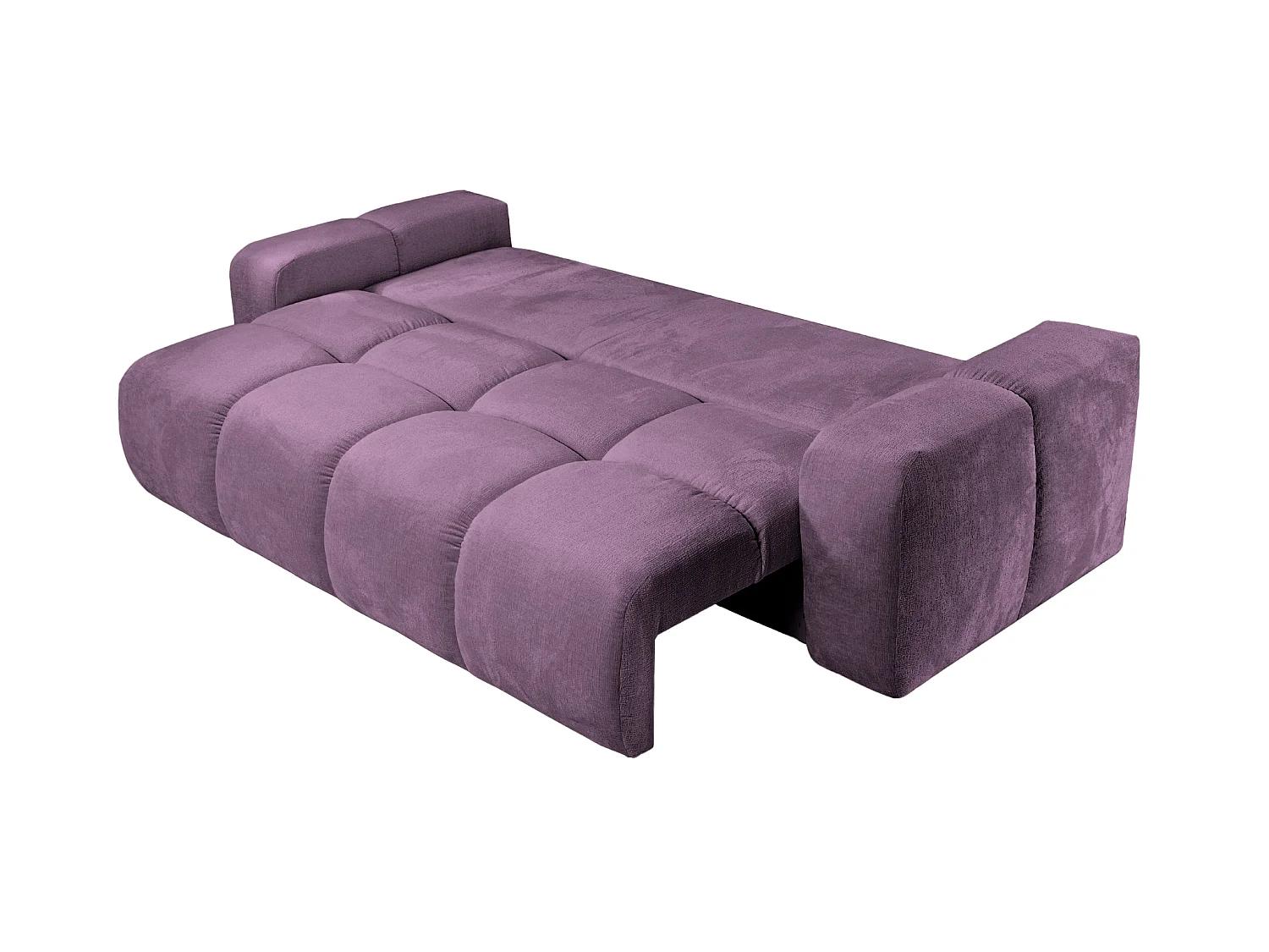 CONSTANCE - 3-zits rechte slaapbank in chenille stof - Mauve