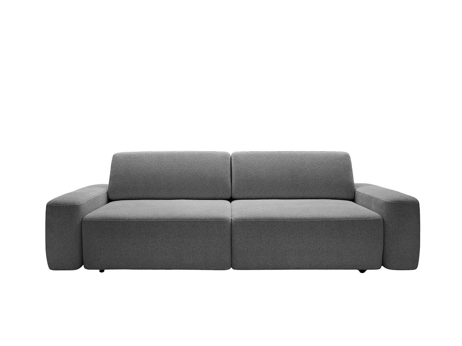 IVY - Canapé droit convertible tissu chiné 3 places Gris foncé