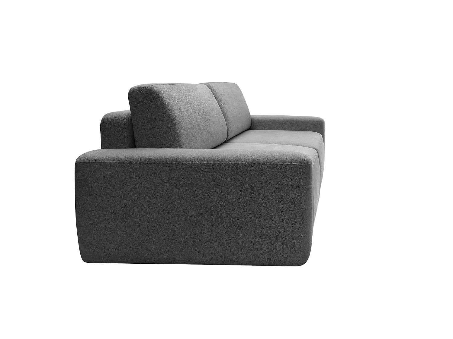IVY - Canapé droit convertible tissu chiné 3 places Gris foncé