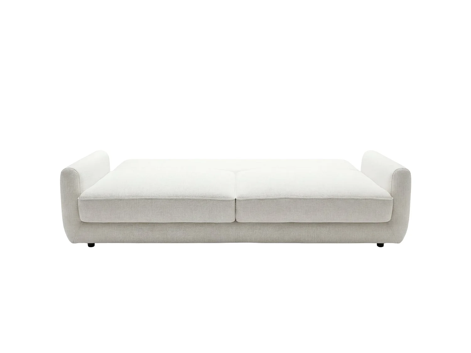 STELLA - Canapé droit convertible tissu chenille 3 places Beige