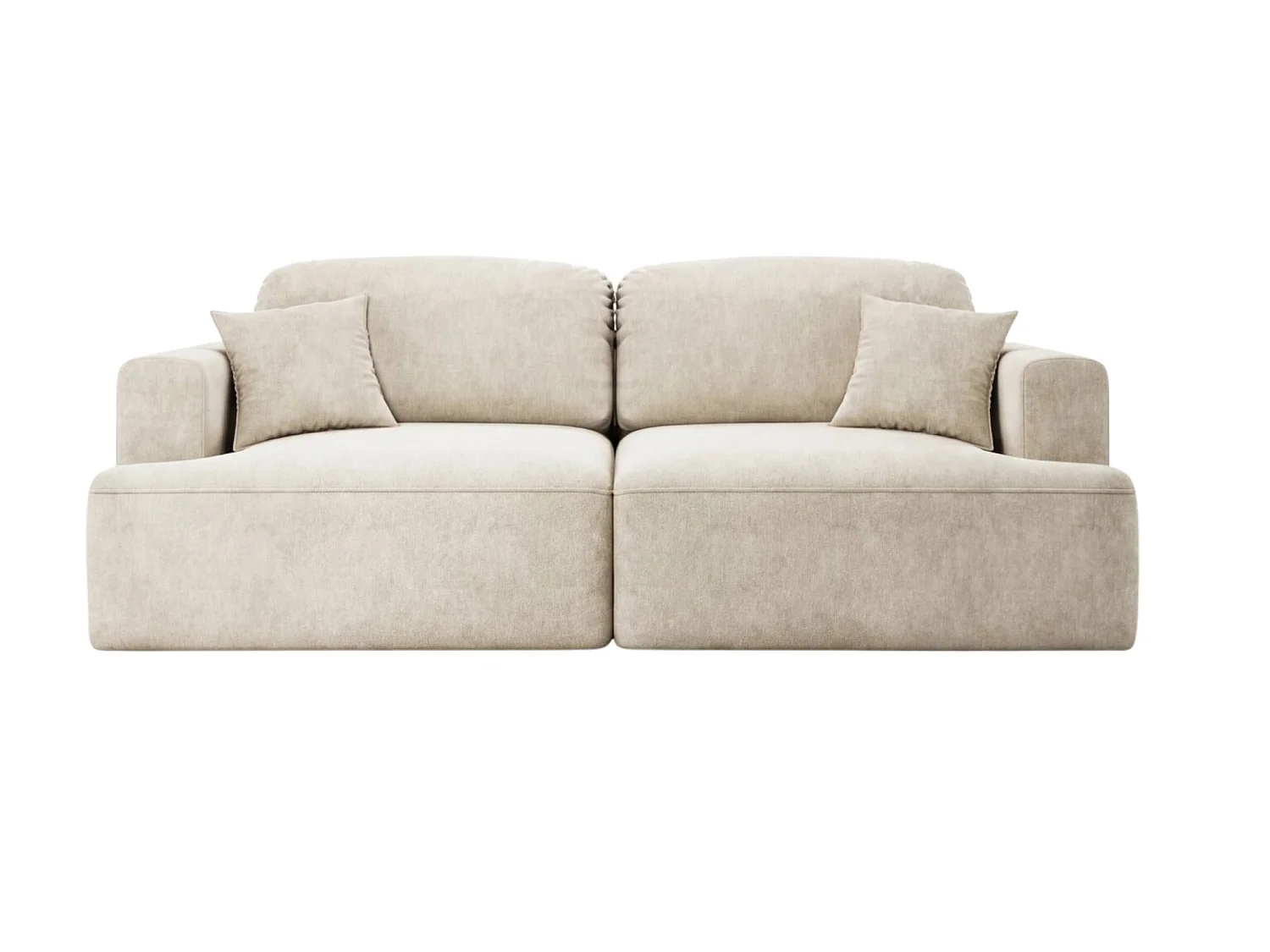 CHIARA - Canapé droit convertible tissu velours 3 places Rose