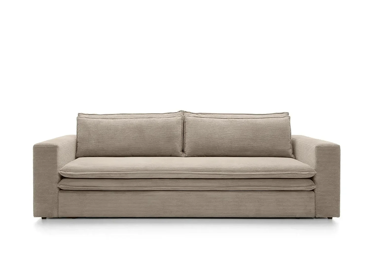 OSCAR PLUS - 3-zits corduroy rechte slaapbank - Taupe