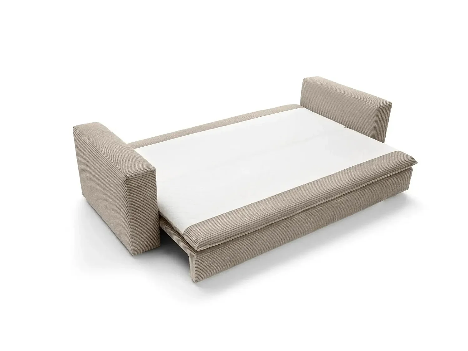 OSCAR PLUS - 3-zits corduroy rechte slaapbank - Taupe