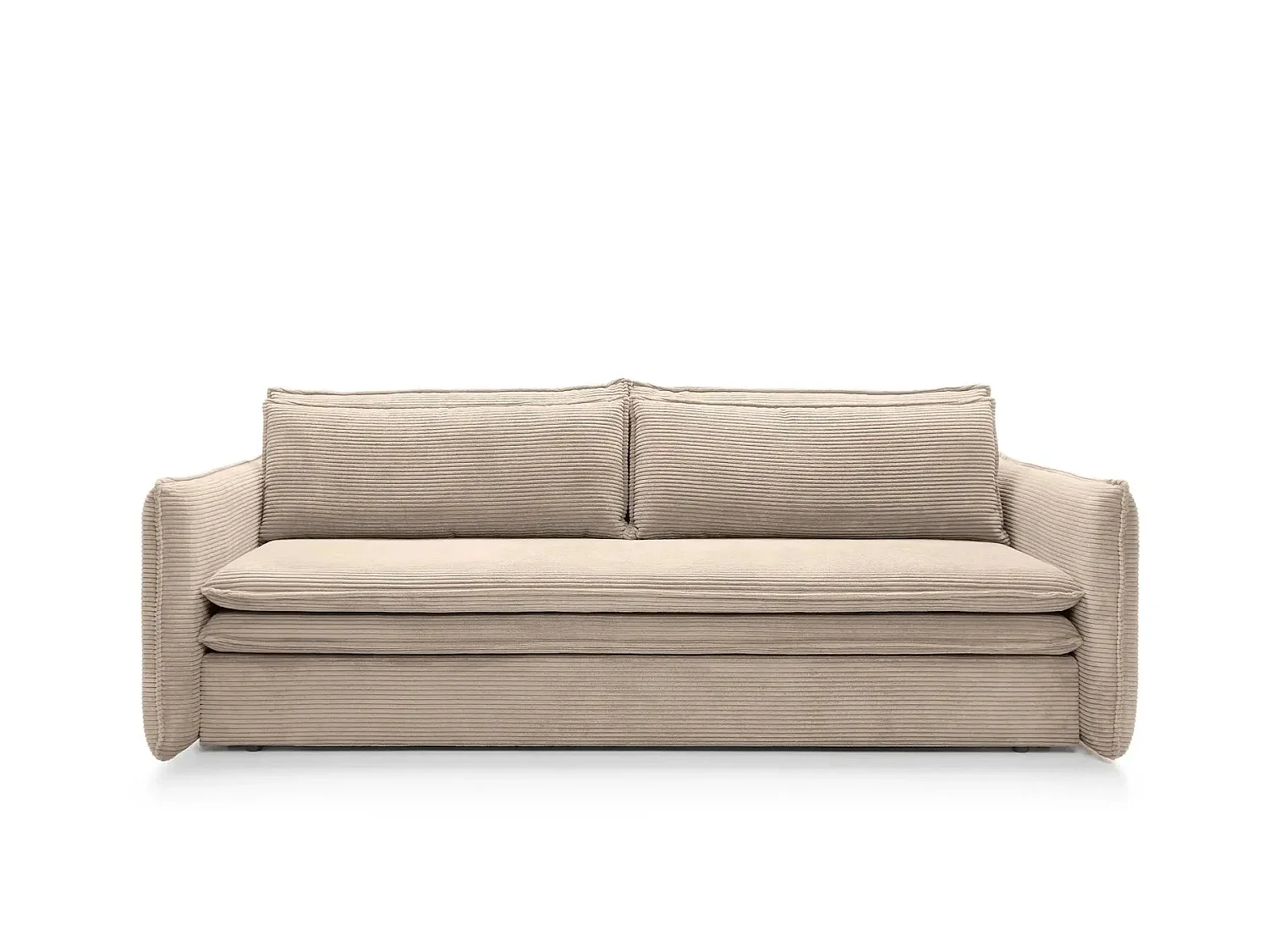 OSCAR - 3-zits rechte slaapbank in corduroy -Taupe