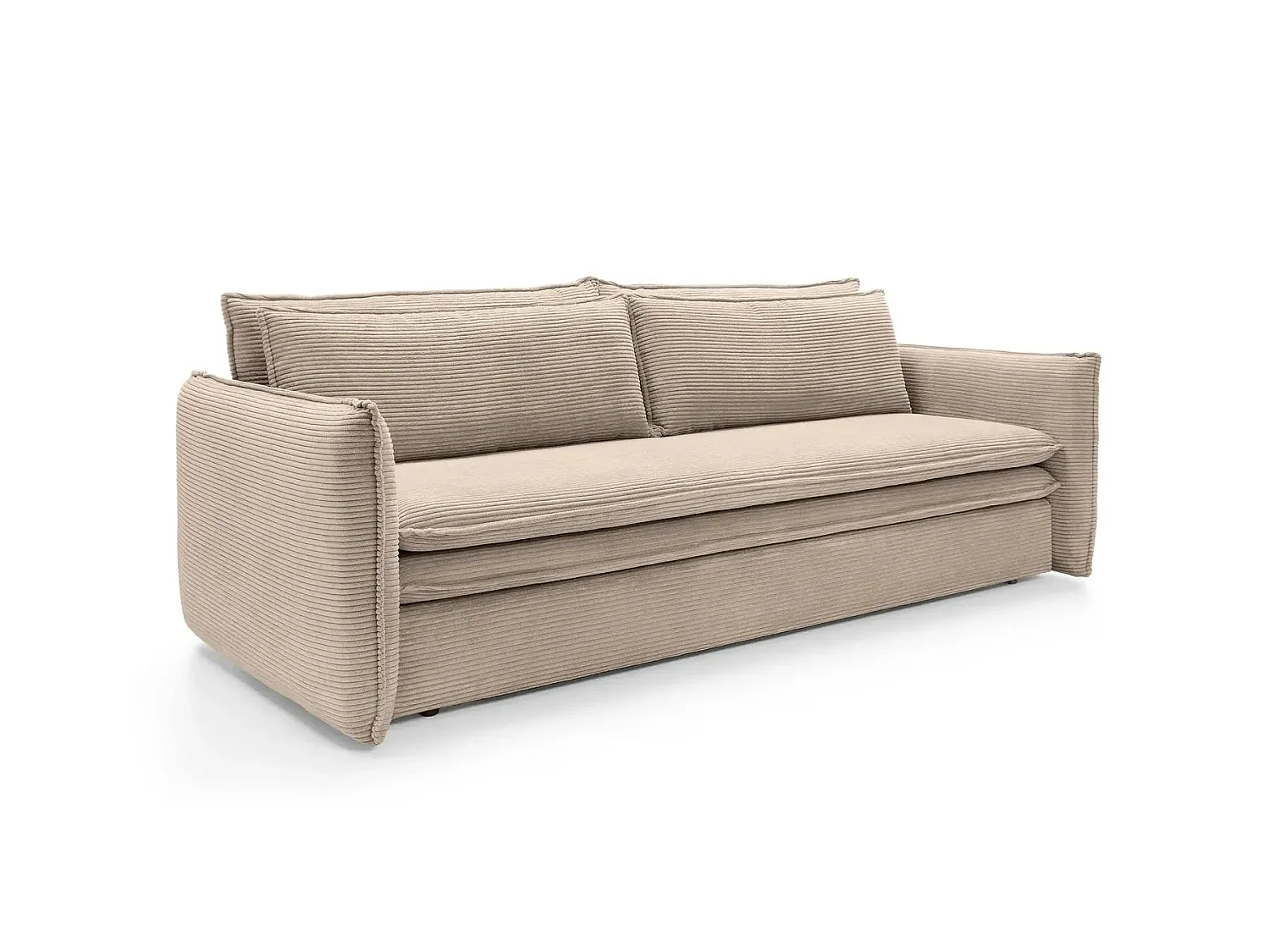 OSCAR - 3-zits rechte slaapbank in corduroy -Taupe