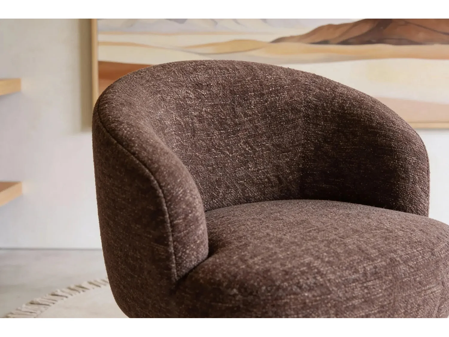 ADAM - Stoffen fauteuil - Terracotta