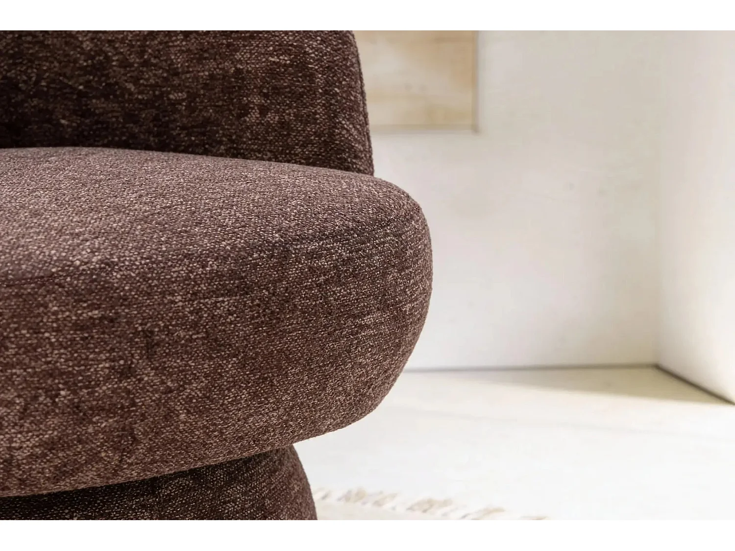 ADAM - Stoffen fauteuil - Terracotta