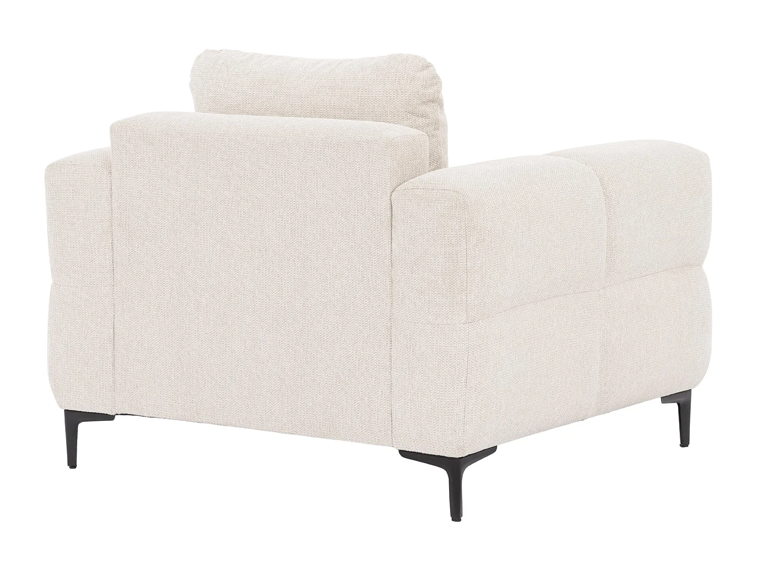 ELTON - Fauteuil en tissu lisse - Beige
