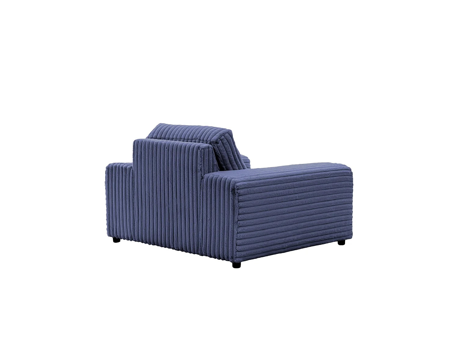 CAISA - Fauteuil en velours côtelé - Bleu