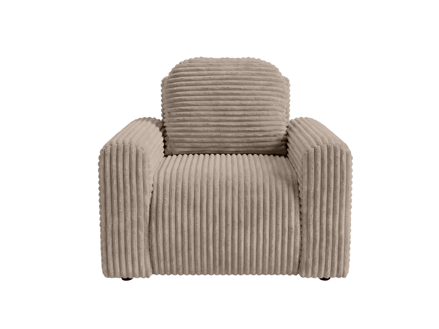 ELVIS - Fauteuil gros velours côtelé - Café