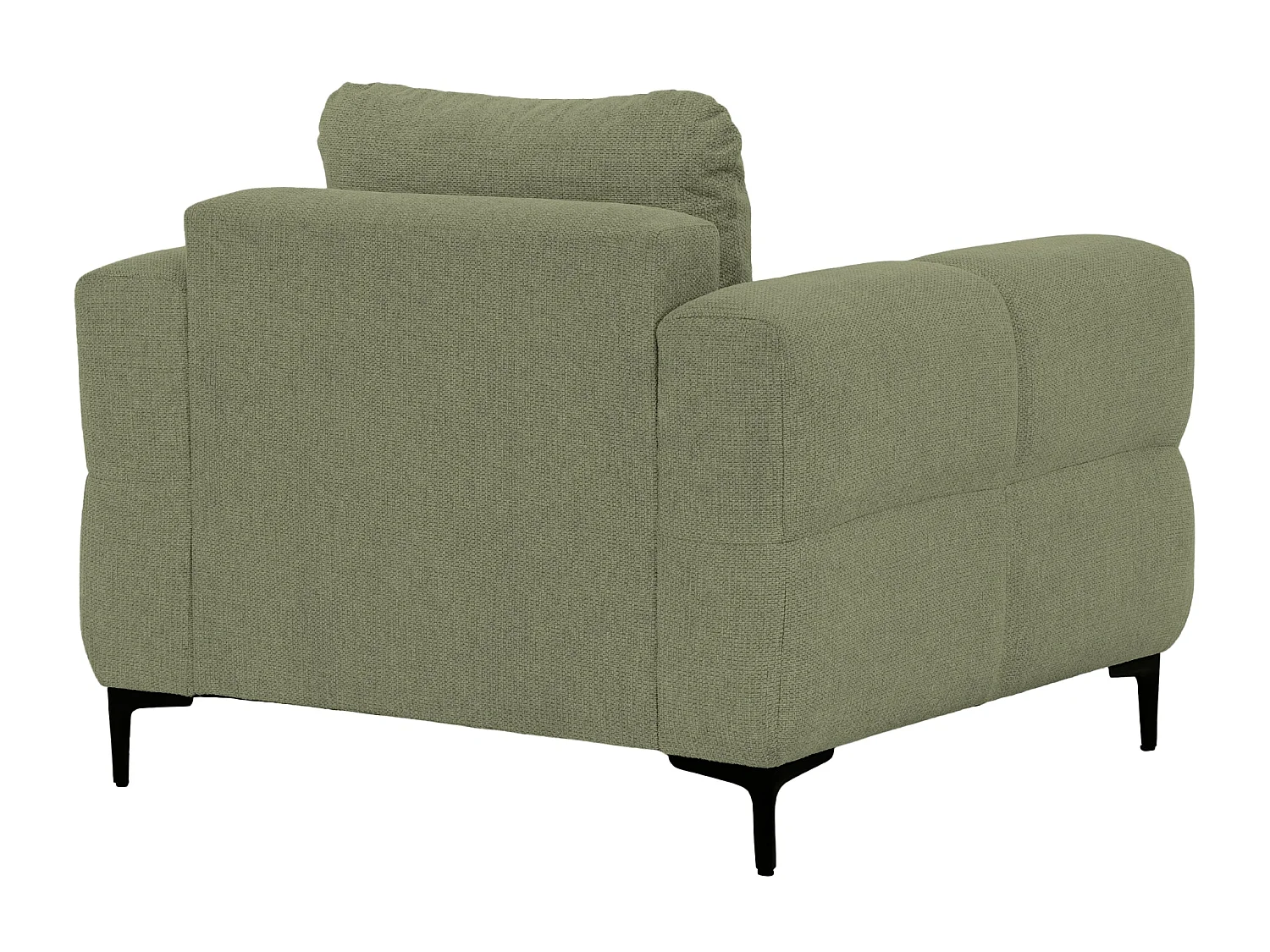 ELTON - Fauteuil en tissu lisse - Vert