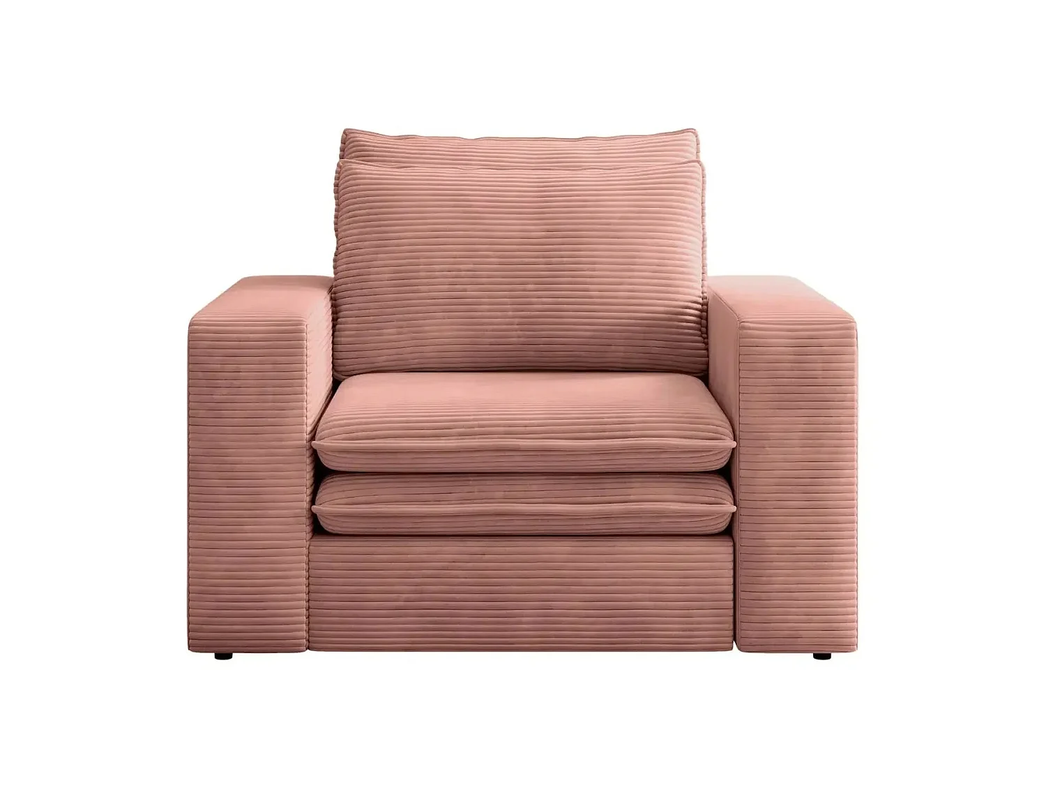 OSCAR - Fauteuil en velours côtelé - Rose