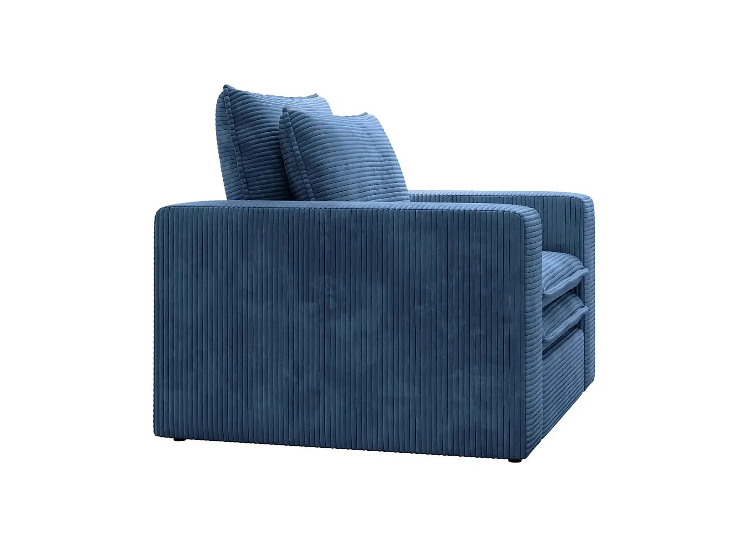 OSCAR - Fauteuil en velours côtelé - Bleu