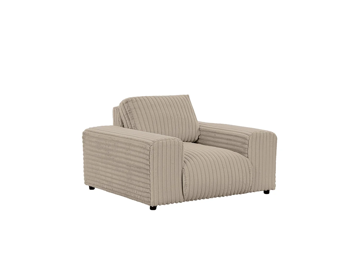 CAISA - Fauteuil en velours côtelé - Café