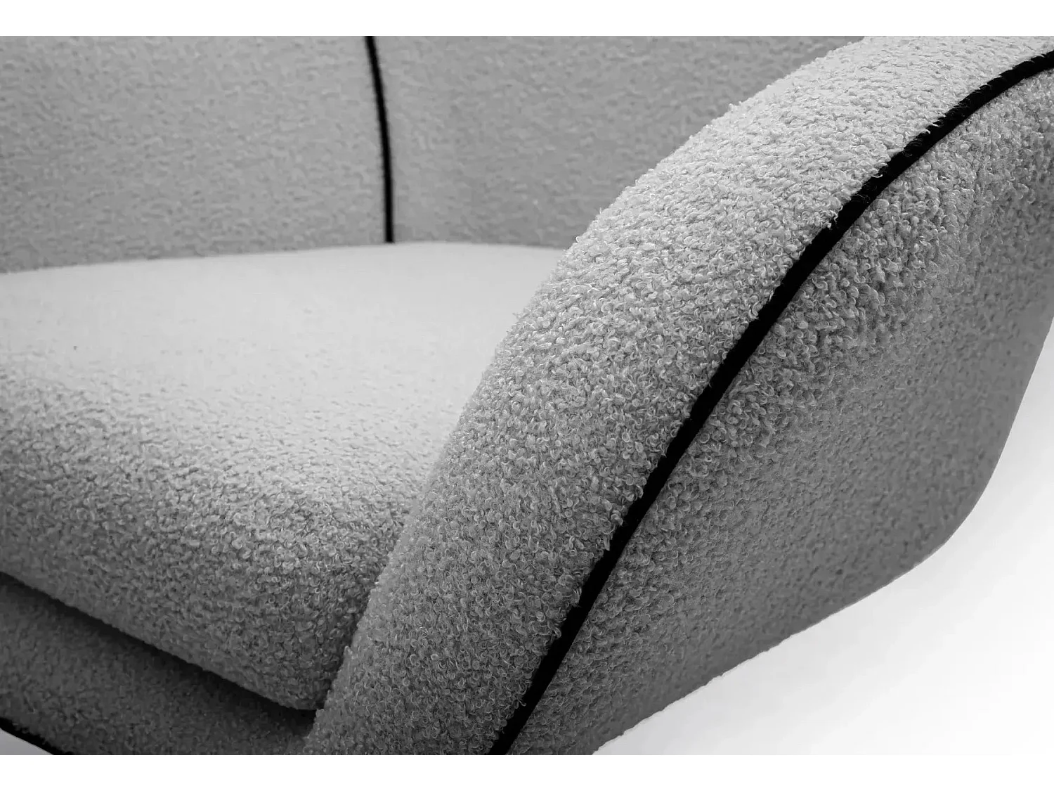 ZOE - Fauteuil in gevlekte stof - Lichtgrijs