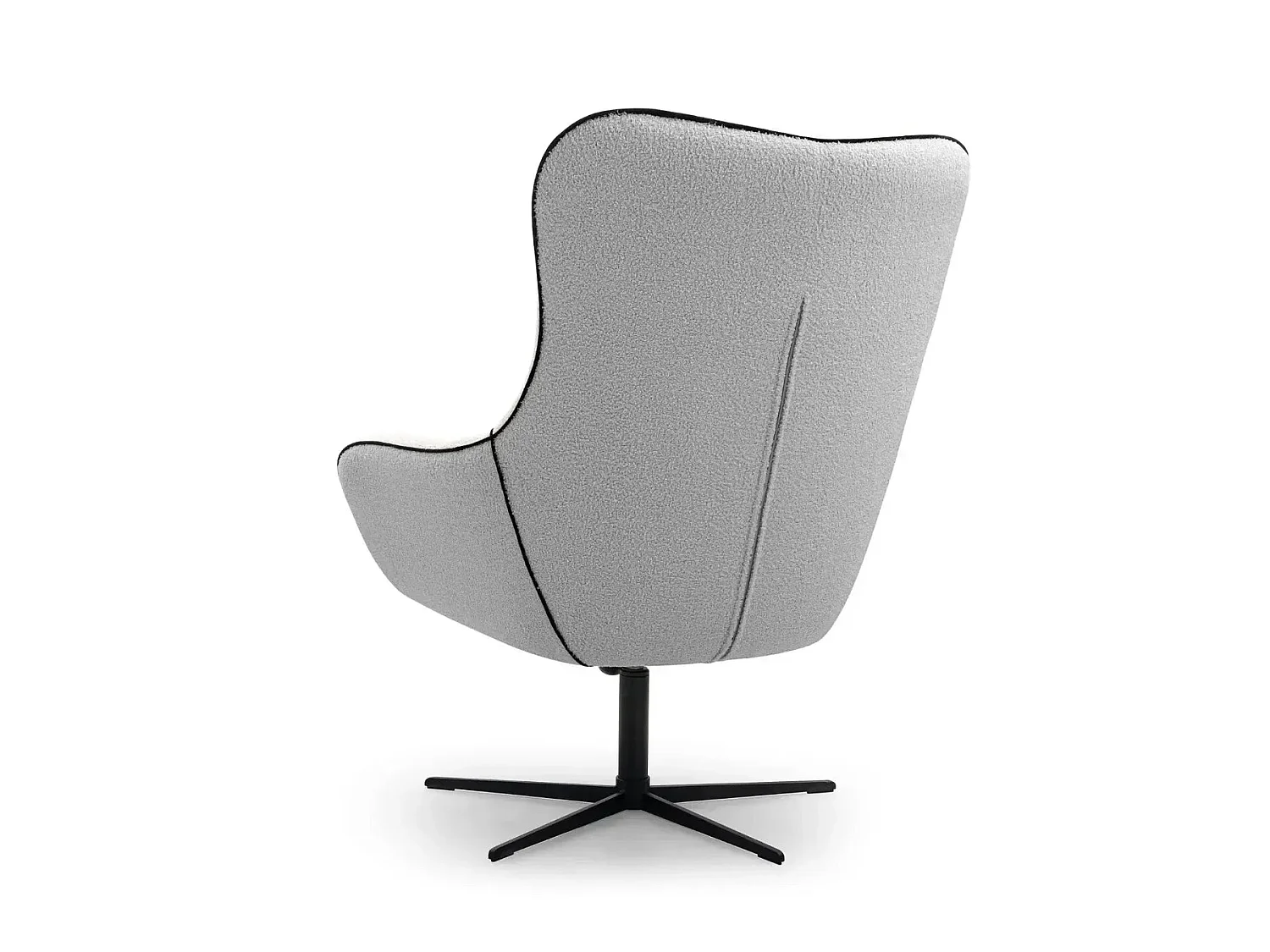 ZOE - Fauteuil in gevlekte stof - Lichtgrijs