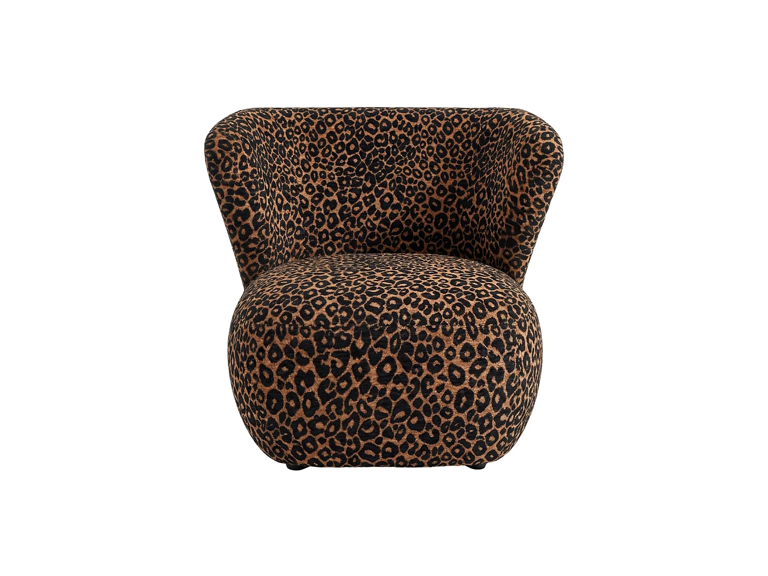 CAPRI - Stoffen fauteuil met dierenprint - Terracotta