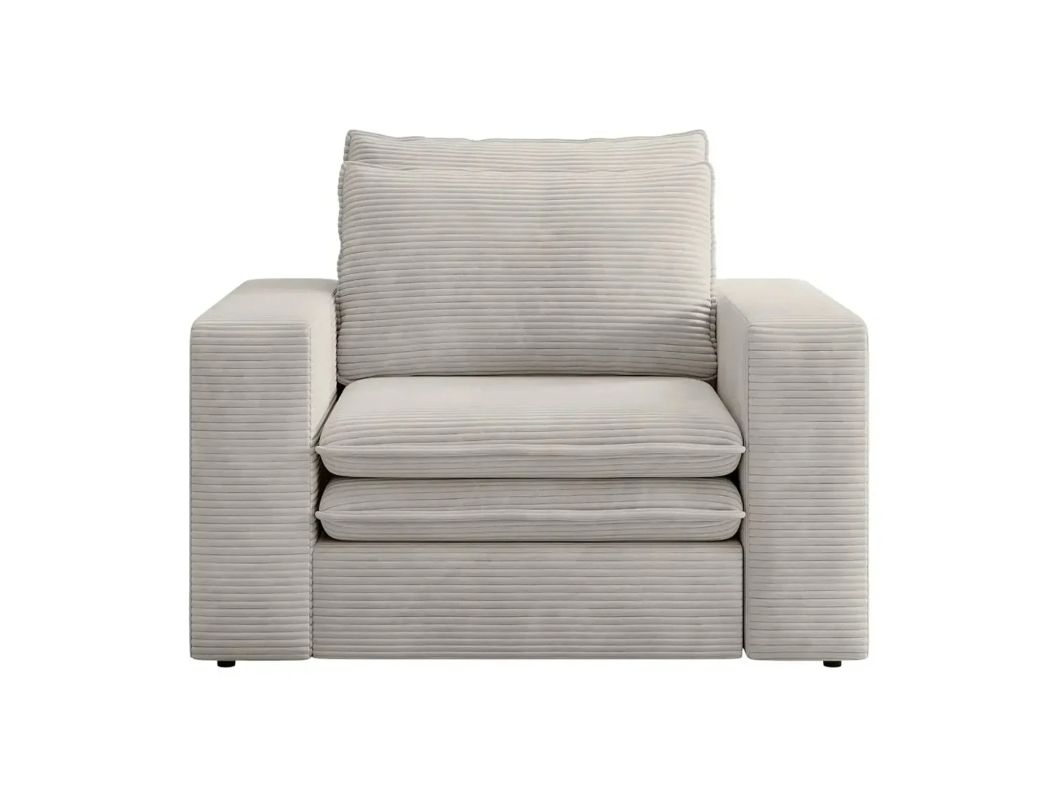 OSCAR - Fauteuil en velours côtelé - Beige