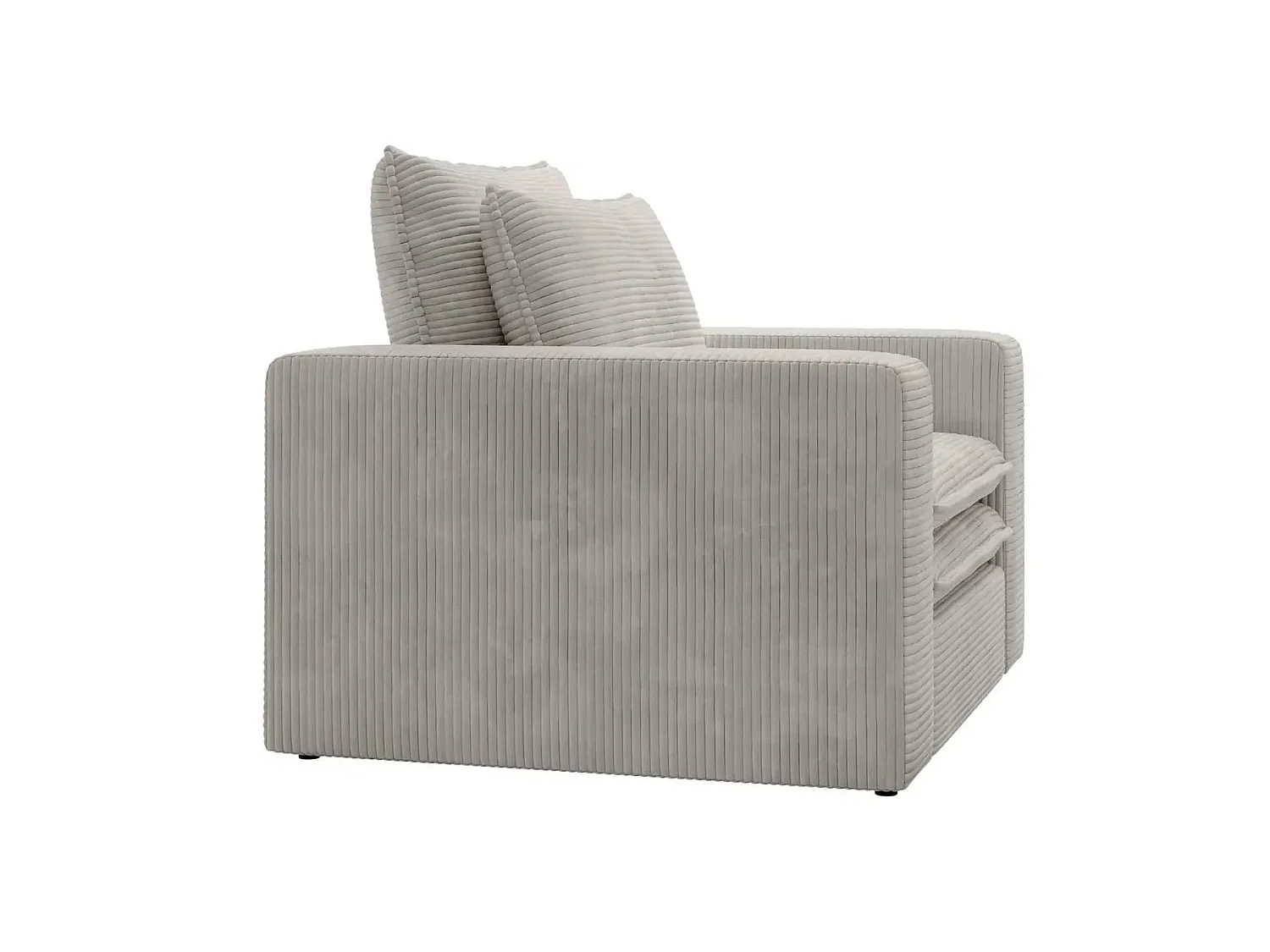 OSCAR - Fauteuil en velours côtelé - Beige