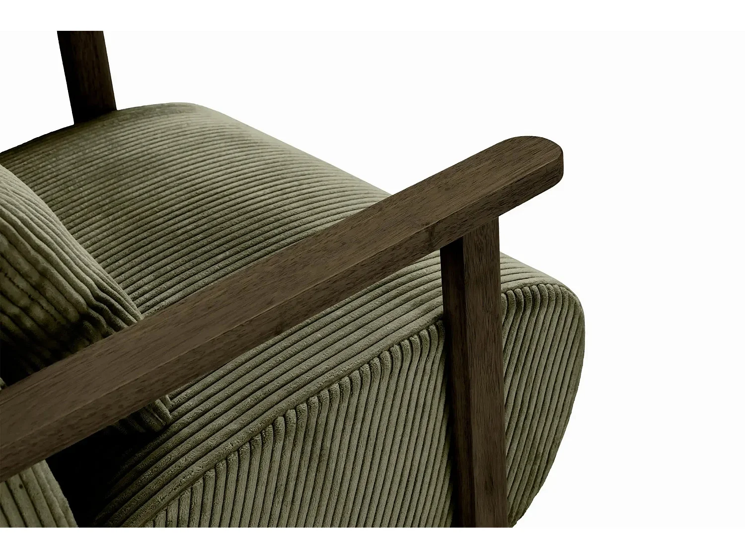 KYO - Fauteuil pieds en bois Vert