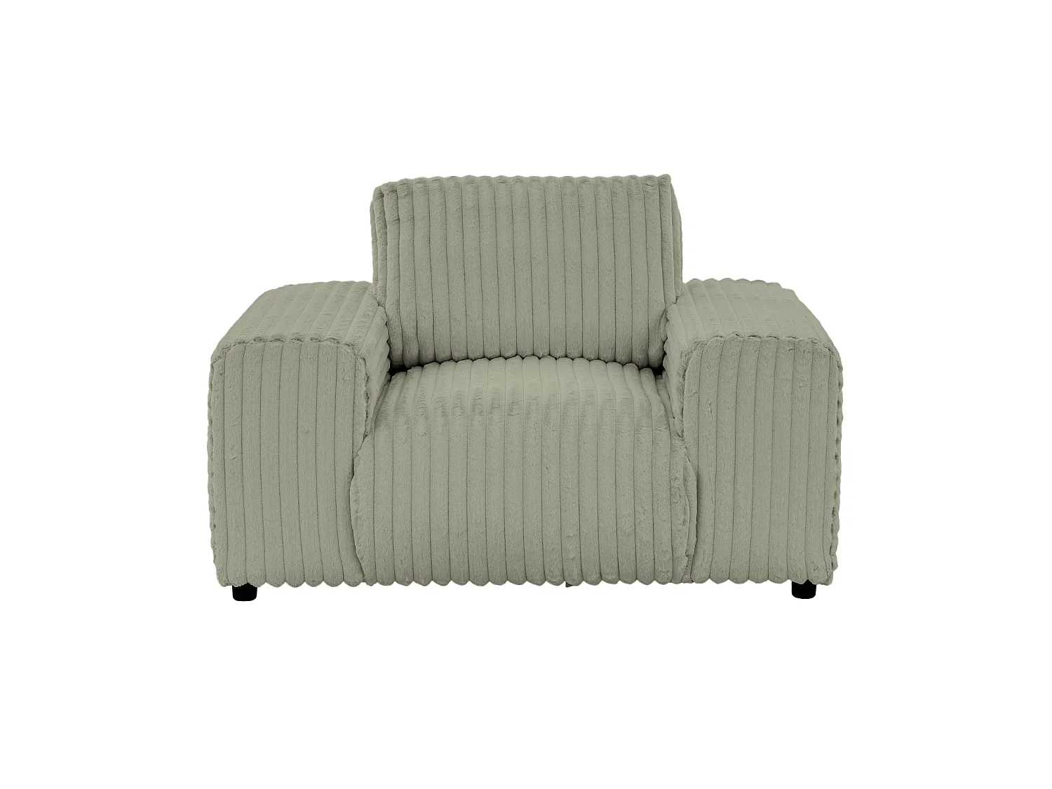 CAISA - Fauteuil en velours côtelé - Vert