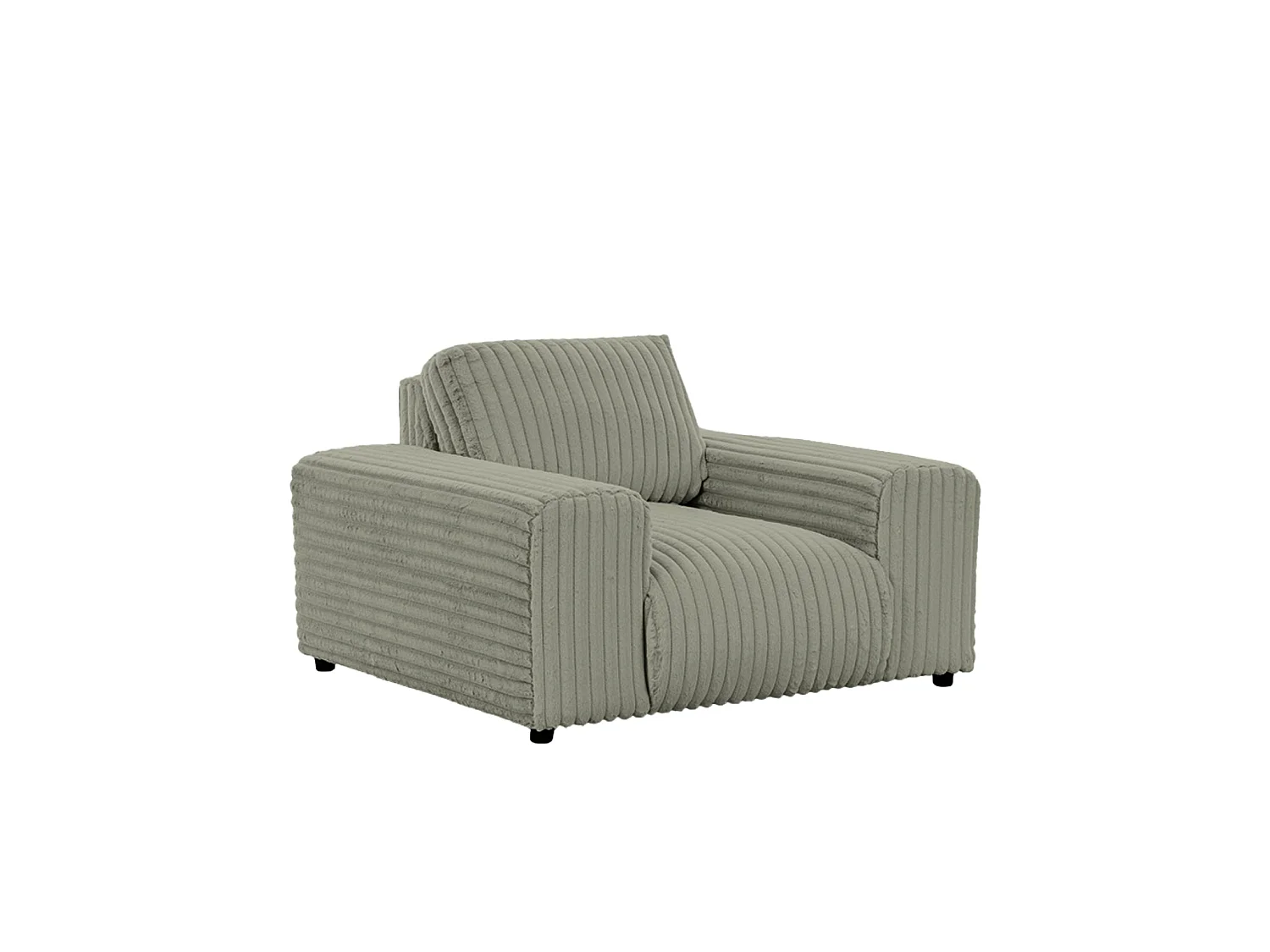 CAISA - Fauteuil en velours côtelé - Vert