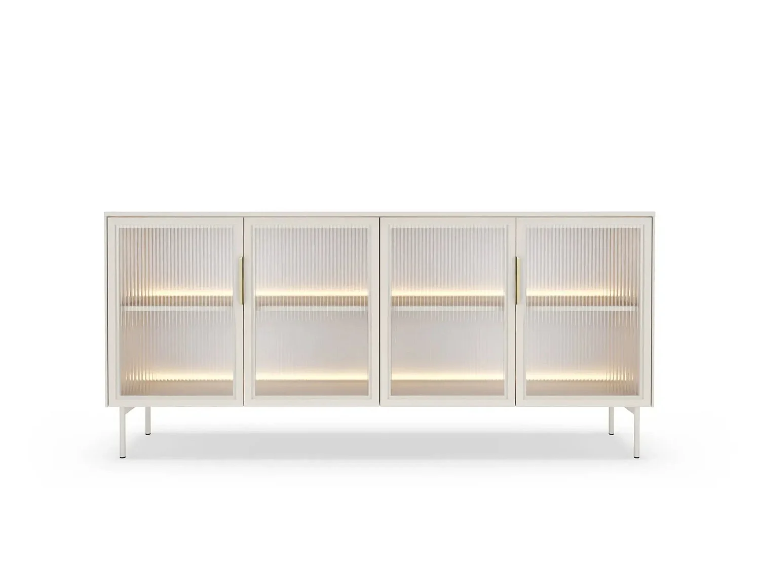 PALOMA - Buffet 4 portes 181cmeffet chêne Dunin - Beige