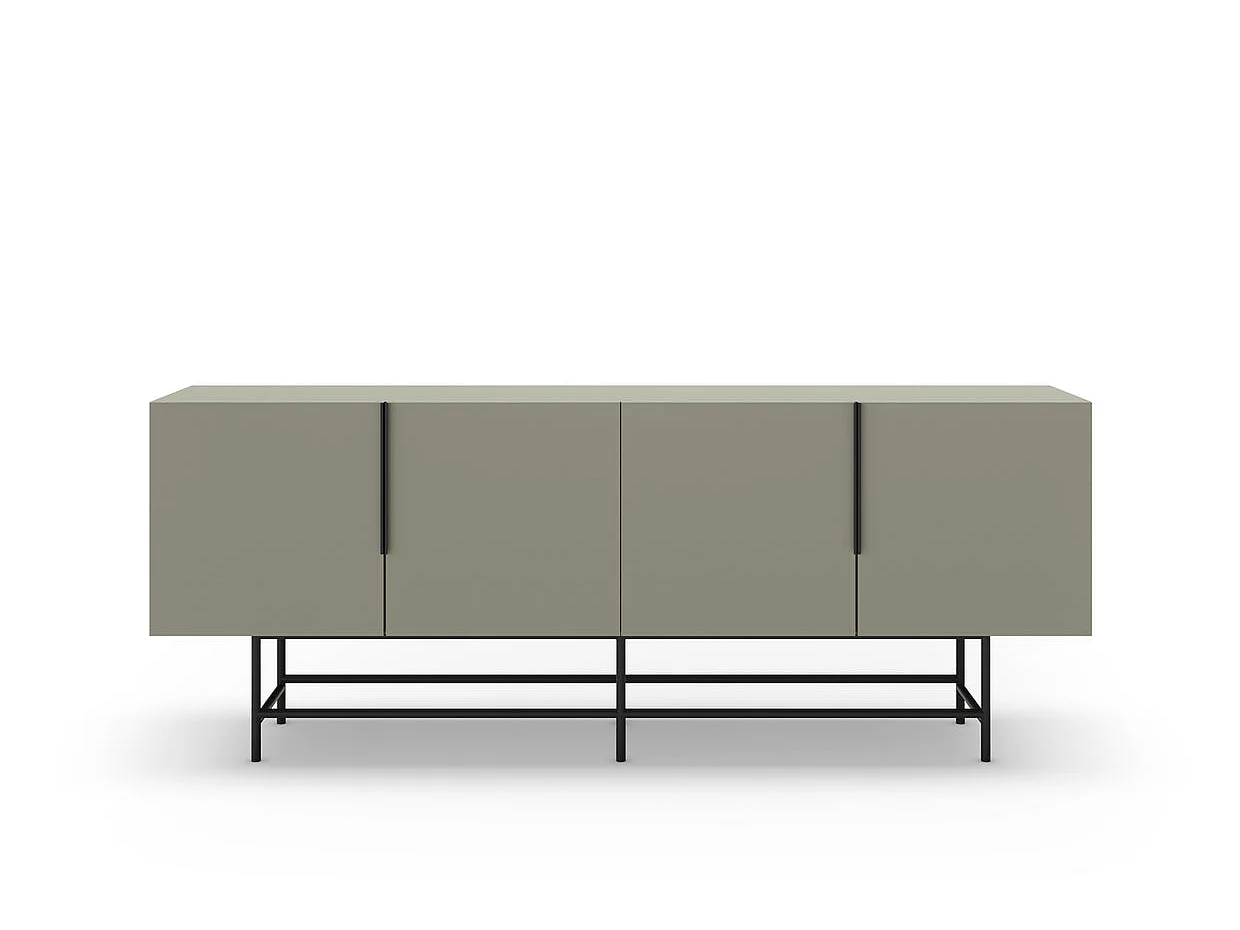 SOMA - Buffet 4 portes 200cm en mélamine - Vert