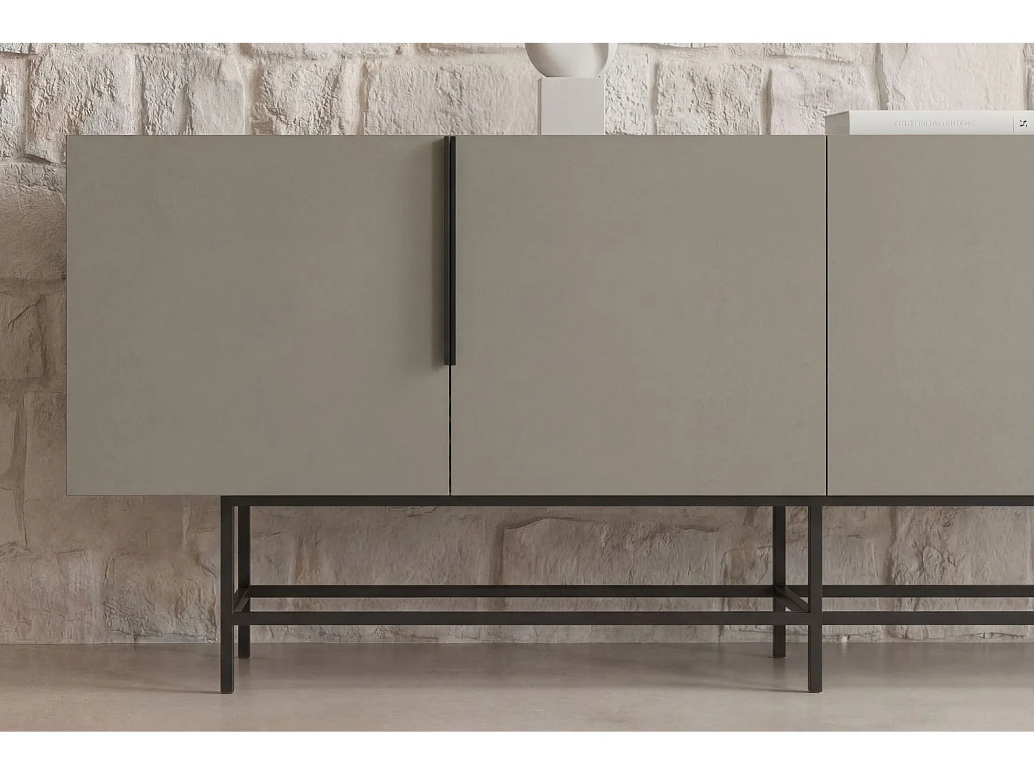 SOMA - Buffet 4 portes 200cm en mélamine - Vert