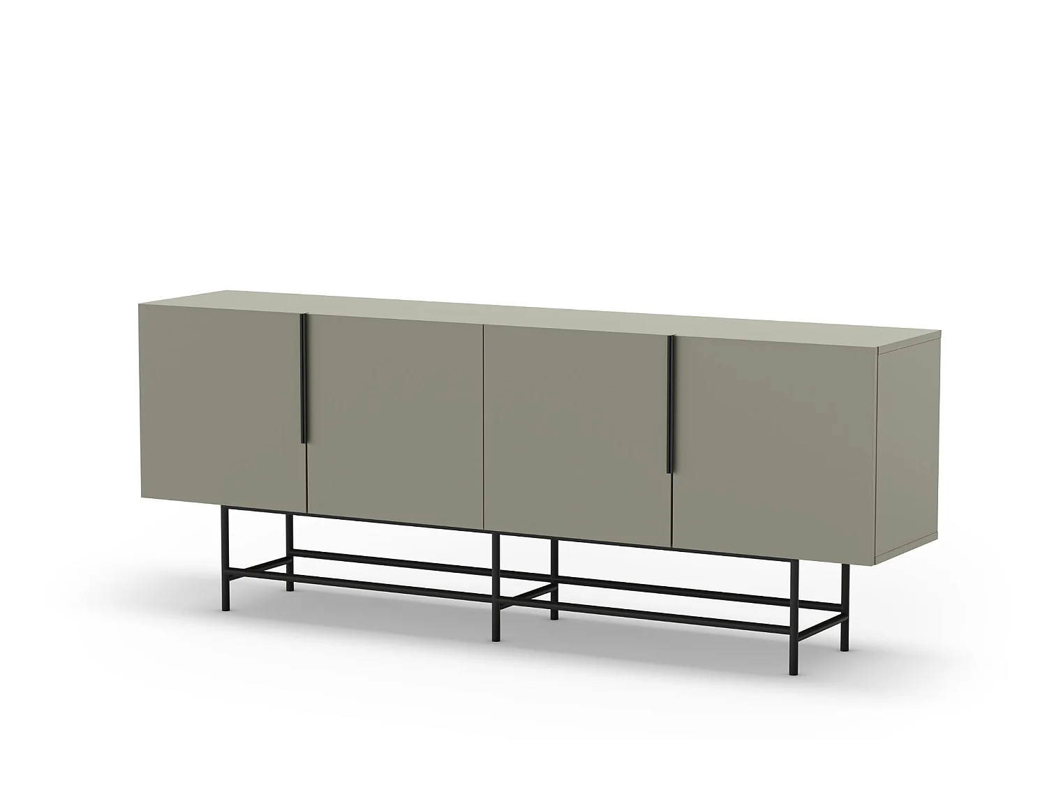 SOMA - Buffet 4 portes 200cm en mélamine - Vert