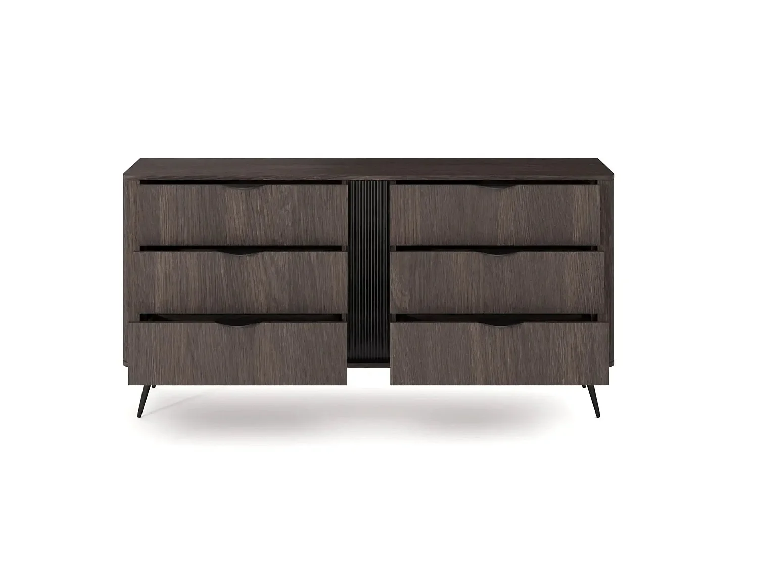 SELENA - Buffet 163cmbois de chêne - Chêne foncé
