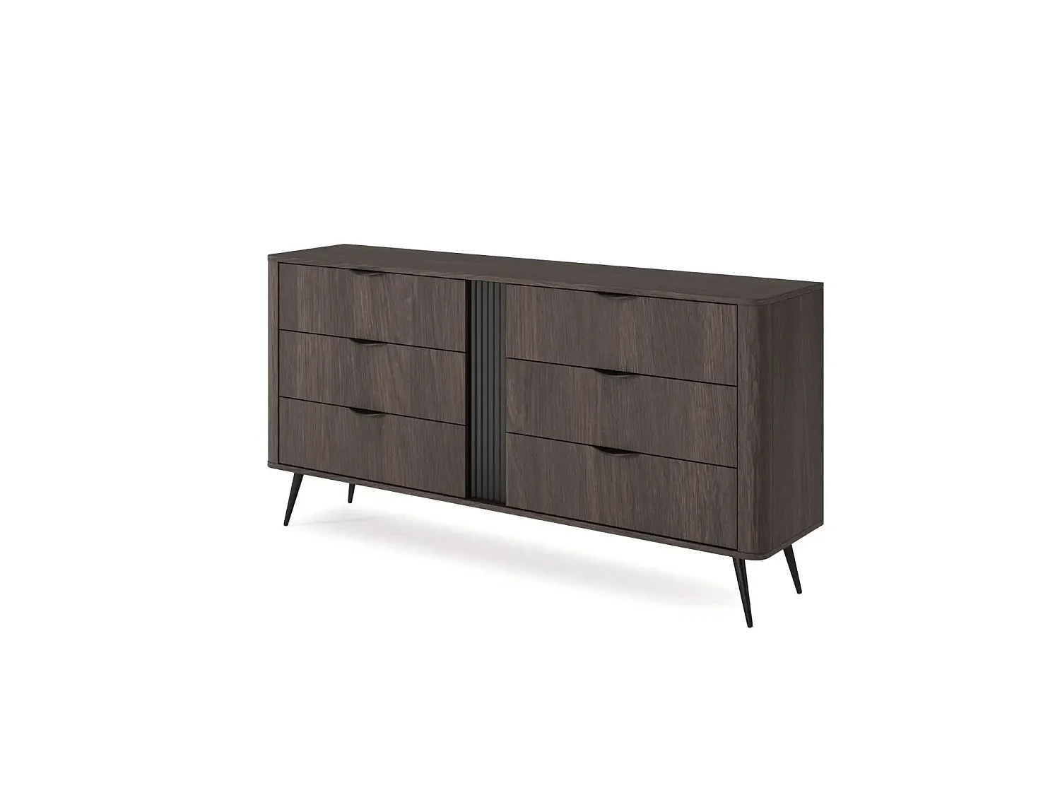 SELENA - Buffet 163cmbois de chêne - Chêne foncé